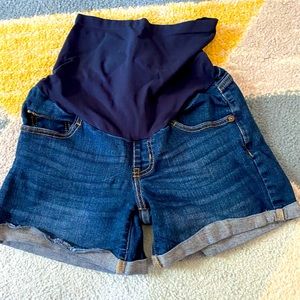 Indigo Blue Maternity Jean Shorts